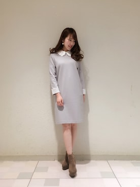 「Supreme.La.La.（シュープリームララ）のアイテム（ワンピース/ドレス）」を使った、Ayaka Hishizakiさん（レディース・156cm）の冬コーディネート