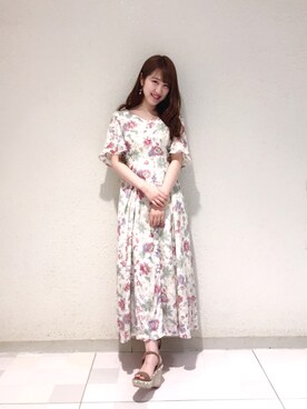 「Supreme.La.La.（シュープリームララ）のアイテム（ワンピース/ドレス）」を使った、Ayaka Hishizakiさん（レディース・156cm）の春コーディネート