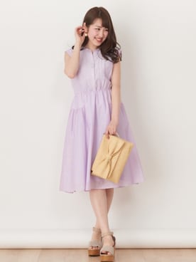 「Supreme.La.La.（シュープリームララ）のアイテム（ワンピース/ドレス）」を使った、Ayaka Hishizakiさん（レディース・156cm）の春コーディネート