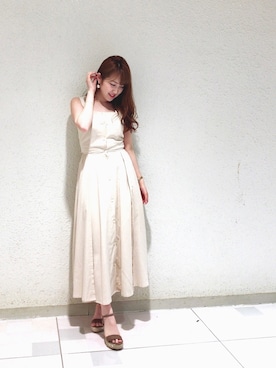 「Supreme.La.La.（シュープリームララ）のアイテム（ワンピース/ドレス）」を使った、Ayaka Hishizakiさん（レディース・156cm）の夏コーディネート
