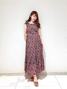 「Supreme.La.La.（シュープリームララ）のアイテム（ワンピース/ドレス）」を使った、Ayaka Hishizakiさん（レディース・156cm）の夏コーディネート