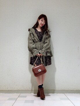 「Supreme.La.La.（シュープリームララ）のアイテム（その他アウター）」を使った、Ayaka Hishizakiさん（レディース・156cm）の秋コーディネート