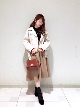 「Supreme.La.La.（シュープリームララ）のアイテム（その他アウター）」を使った、Ayaka Hishizakiさん（レディース・156cm）の秋コーディネート