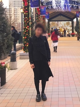 「tricot COMME des GARCONS（トリココムデギャルソン）のアイテム（ジャケット/アウター、ブラック系）」を使った、misakiさん（レディース・160cm）の夏コーディネート