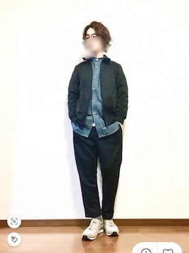 「COMMON PROJECTS（コモンプロジェクト）のアイテム（スニーカー）」を使った、JJさん（メンズ・180cm）の春コーディネート