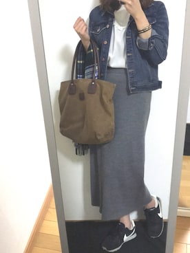 「HERITAGE LEATHER（ヘリテージレザー）のアイテム」を使った、m___さん（レディース・165cm）の秋コーディネート