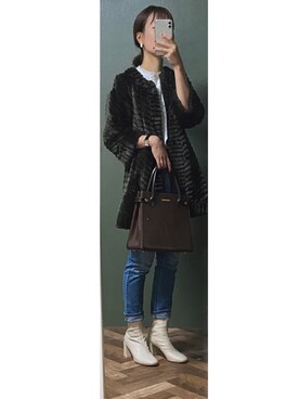 「アパートバイローリーズ」｜「アイテム（腕時計）」を使った、m___さん（レディース・165cm）の冬コーディネート
