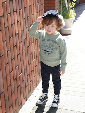 「アイテム（スウェット）」を使った、DIL baby&kids shopさん（キッズ・97cm）の秋コーディネート