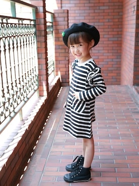 「SUNDAYS SUN（サンデイズ サン）のアイテム」を使った、DIL baby&kids shopさん（キッズ・108cm）の秋コーディネート