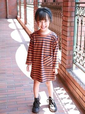 「SUNDAYSSUN」｜DIL baby&kids shopさん（キッズ・108cm）の秋コーディネート