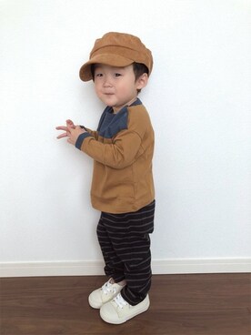 「SUNDAYSSUN」｜DIL baby&kids shopさん（キッズ・90cm）の秋コーディネート