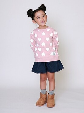 「キュロット」｜「アイテム（スウェット）」を使った、DIL baby&kids shopさん（キッズ・107cm）の秋コーディネート