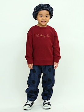 「アイテム（デニムパンツ）」を使った、DIL baby&kids shopさん（キッズ・105cm）の秋コーディネート