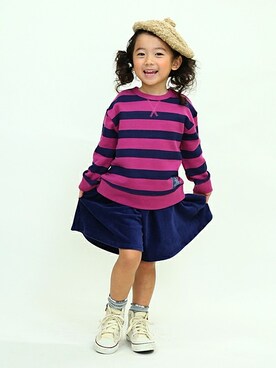 「キュロット」｜「アイテム（スウェット）」を使った、DIL baby&kids shopさん（キッズ・105cm）の秋コーディネート