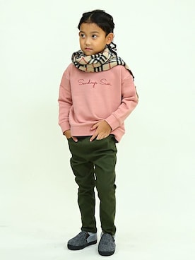 「SUNDAYSSUN」｜DIL baby&kids shopさん（キッズ・112cm）の秋コーディネート