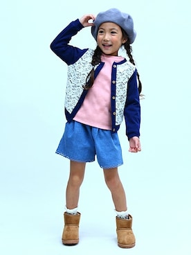 「SUNDAYS SUN（サンデイズ サン）のアイテム」を使った、DIL baby&kids shopさん（キッズ・114cm）の秋コーディネート