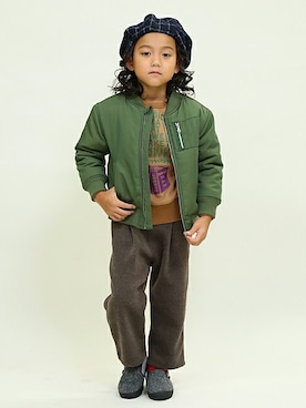 「DILASH（ディラッシュ）のアイテム（ジャケット/アウター）」を使った、DIL baby&kids shopさん（キッズ・112cm）の秋コーディネート