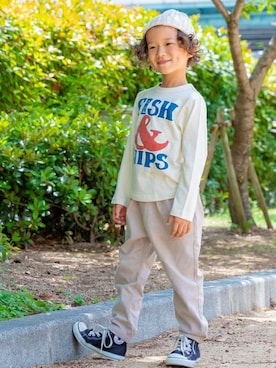 「DILASH（ディラッシュ）のアイテム」を使った、DIL baby&kids shopさん（メンズ・109cm）の春コーディネート