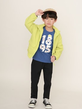 「DILASH（ディラッシュ）のアイテム（ジャケット/アウター）」を使った、DIL baby&kids shopさん（キッズ・112cm）の春コーディネート