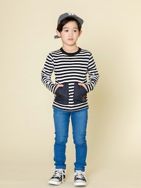 「アイテム（キャップ）」を使った、DIL baby&kids shopさん（キッズ・107cm）の秋コーディネート