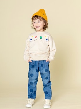 「ドット柄」｜DIL baby&kids shopさん（キッズ・108cm）の秋コーディネート