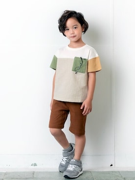 「DILASH（ディラッシュ）のアイテム」を使った、DIL baby&kids shopさん（キッズ・110cm）の春コーディネート