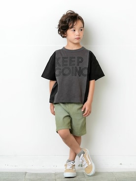 「DILASH（ディラッシュ）のアイテム（トップス）」を使った、DIL baby&kids shopさん（キッズ・110cm）の春コーディネート