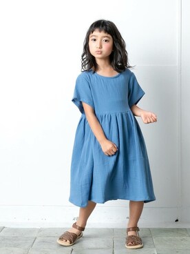 「la poche biscuit（ラポシェビスキュイ）のアイテム（ワンピース/ドレス）」を使った、DIL baby&kids shopさん（キッズ・110cm）の春コーディネート