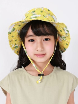 「la poche biscuit（ラポシェビスキュイ）のアイテム（帽子）」を使った、DIL baby&kids shopさん（キッズ・110cm）の春コーディネート