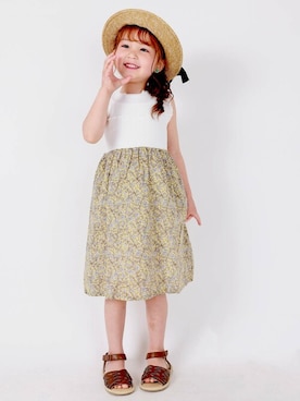 「la poche biscuit（ラポシェビスキュイ）のアイテム（ワンピース/ドレス）」を使った、DIL baby&kids shopさん（キッズ・109cm）の春コーディネート