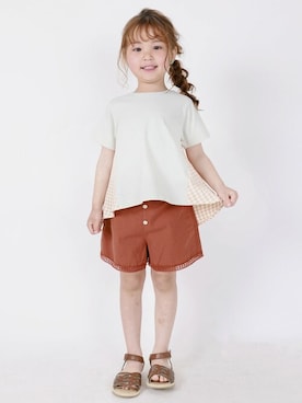 「la poche biscuit（ラポシェビスキュイ）のアイテム（パンツ）」を使った、DIL baby&kids shopさん（キッズ・109cm）の春コーディネート