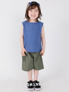 「アイテム（キャップ）」を使った、DIL baby&kids shopさん（キッズ・100cm）の春コーディネート