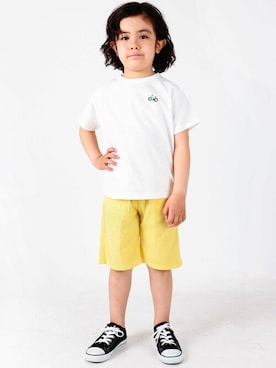「アイテム（パンツ、イエロー系）」を使った、DIL baby&kids shopさん（キッズ・115cm）の夏コーディネート