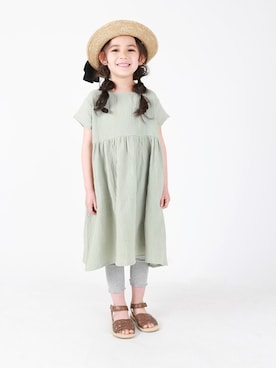 「la poche biscuit（ラポシェビスキュイ）のアイテム（帽子）」を使った、DIL baby&kids shopさん（キッズ・122cm）の夏コーディネート