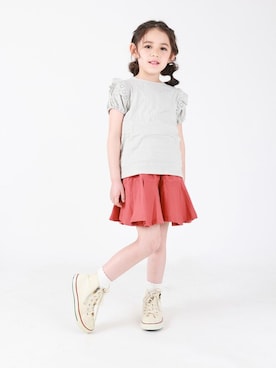 「la poche biscuit（ラポシェビスキュイ）のアイテム（スカート）」を使った、DIL baby&kids shopさん（キッズ・122cm）の夏コーディネート