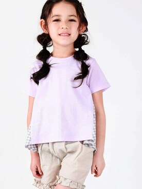 「la poche biscuit（ラポシェビスキュイ）のアイテム（パンツ）」を使った、DIL baby&kids shopさん（キッズ・122cm）の夏コーディネート