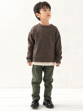 「DILASH（ディラッシュ）のアイテム（トップス）」を使った、DIL baby&kids shopさん（キッズ・106cm）の秋コーディネート
