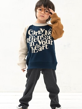 「アイテム（スウェット）」を使った、DIL baby&kids shopさん（キッズ・105cm）の秋コーディネート