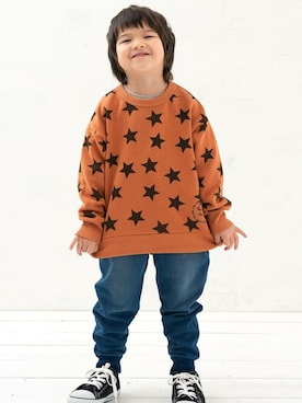 「アイテム（デニムパンツ）」を使った、DIL baby&kids shopさん（キッズ・105cm）の秋コーディネート