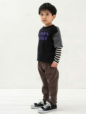 「アイテム（チノパンツ）」を使った、DIL baby&kids shopさん（キッズ・110cm）の秋コーディネート