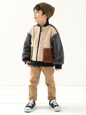 「DILASH（ディラッシュ）のアイテム（ジャケット/アウター）」を使った、DIL baby&kids shopさん（キッズ・106cm）の秋コーディネート