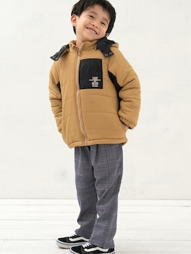「DILASH（ディラッシュ）のアイテム（ジャケット/アウター）」を使った、DIL baby&kids shopさん（キッズ・110cm）の秋コーディネート