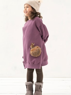 「la poche biscuit（ラポシェビスキュイ）のアイテム（ワンピース/ドレス）」を使った、DIL baby&kids shopさん（キッズ・107cm）の秋コーディネート