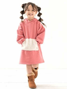 「la poche biscuit（ラポシェビスキュイ）のアイテム（ワンピース/ドレス）」を使った、DIL baby&kids shopさん（キッズ・106cm）の秋コーディネート