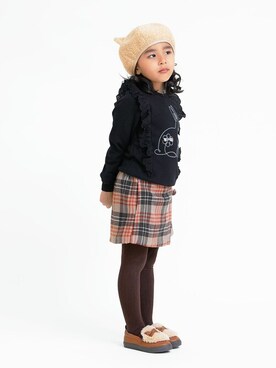 「la poche biscuit（ラポシェビスキュイ）のアイテム（スウェット）」を使った、DIL baby&kids shopさん（キッズ・110cm）の秋コーディネート