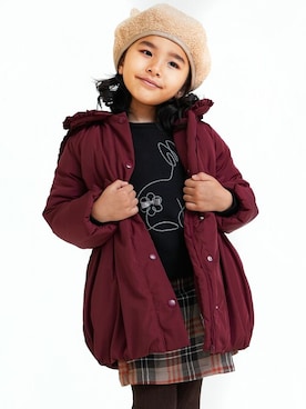 「la poche biscuit（ラポシェビスキュイ）のアイテム（ダウンジャケット/コート）」を使った、DIL baby&kids shopさん（キッズ・110cm）の秋コーディネート