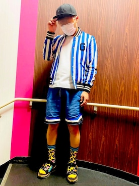 「ブルーコーデ」｜「アイテム（その他アウター）」を使った、ぼくです(　˙-˙　)さん（メンズ・176cm）の秋コーディネート