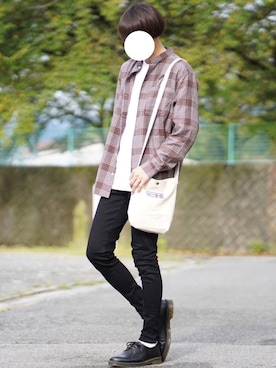 「WACHO（ワチョ）のアイテム」を使った、なおゑさん（メンズ・180cm）の秋コーディネート