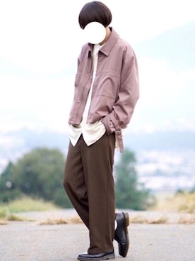 「INTER FACTORY（インターファクトリー）のアイテム（その他アウター）」を使った、なおゑさん（メンズ・180cm）の秋コーディネート