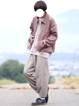 「INTER FACTORY（インターファクトリー）のアイテム（その他アウター）」を使った、なおゑさん（メンズ・180cm）の秋コーディネート